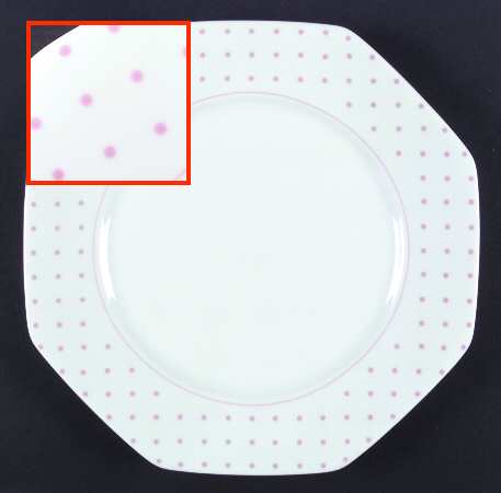 Polka Dots Pink Dinner Plate