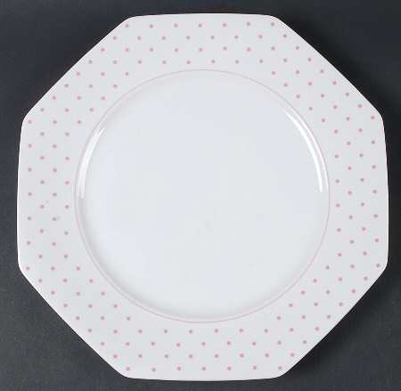 Polka Dots Pink 11" Chop Plate (Round Platter)
