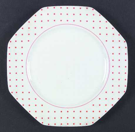 Polka Dots Red Dinner Plate