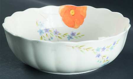 Poppy Love 9" Round Vegetable Bowl