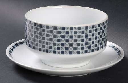 Polka Gravy Boat with Attached Underplate