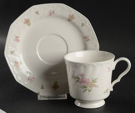 Pollyanna Footed Cup & Saucer Set