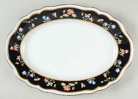 Pompadour 15" Oval Serving Platter