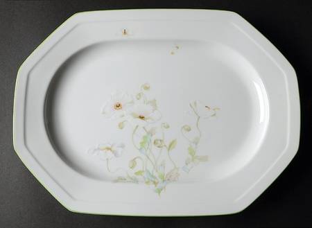 Poppy Sunday 14" Oval Serving Platter