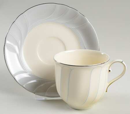 Precious Blue Flat Cup & Saucer Set by Mikasa