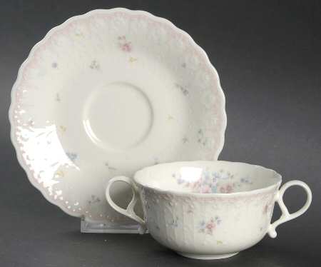 Precious Flat Cream Soup Bowl & Saucer Set