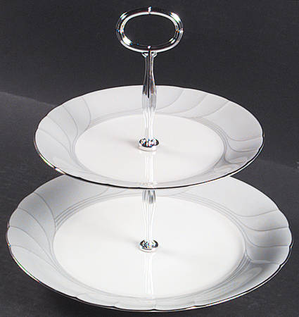 Prelude 6 5/8"-10"  2 Tiered Serving Tray (Dp, Sp) HC