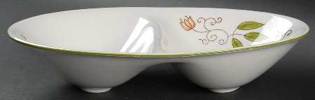 Provincial 10" Oval Divided Vegetable Bowl