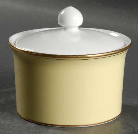 Prim Rose Yellow Sugar Bowl & Lid