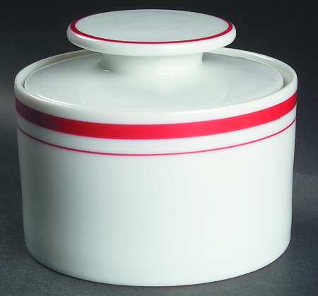 Preppie Red Sugar Bowl & Lid