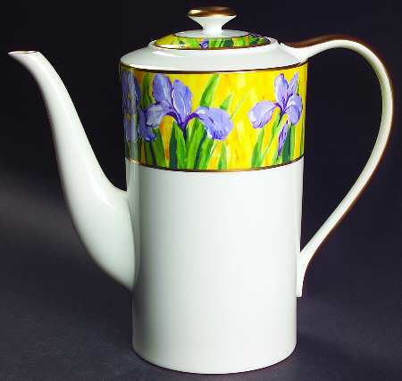 Purple Iris Coffee Pot & Lid