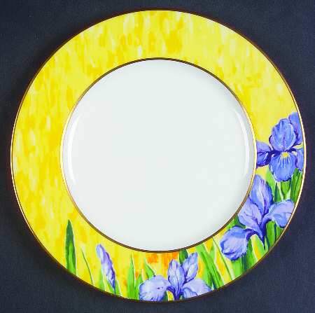 Purple Iris Salad Plate