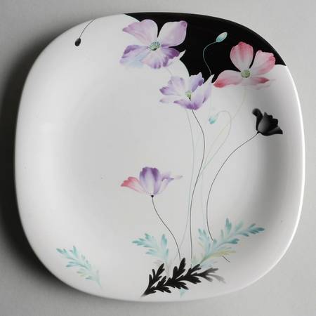 Purple Poppies Salad Plate