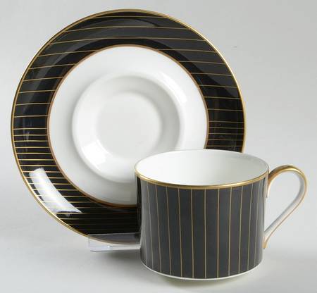 Radiance Onyx Flat Cup & Saucer Set