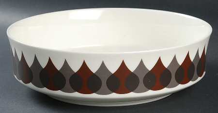 Rain Flower 9" Round Vegetable Bowl