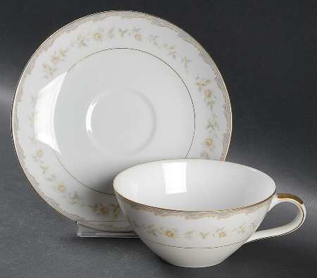 Raleigh Flat Cup & Saucer Set by Mikasa