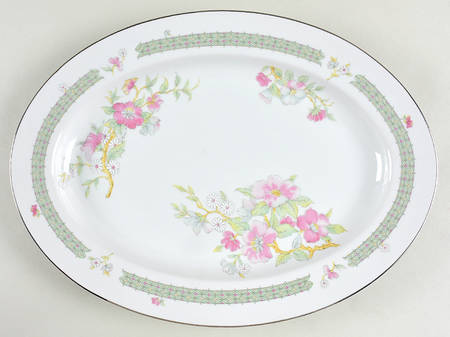 Rambling Rose 14" Oval Serving Platter by Mikasa