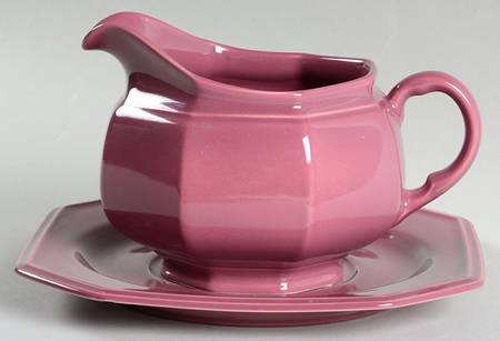 Raspberry Gravy Boat & Underplate