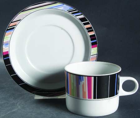 Rag Time Flat Cup & Saucer Set
