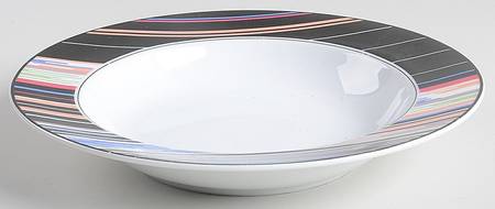 Rag Time Large Rim Soup Bowl