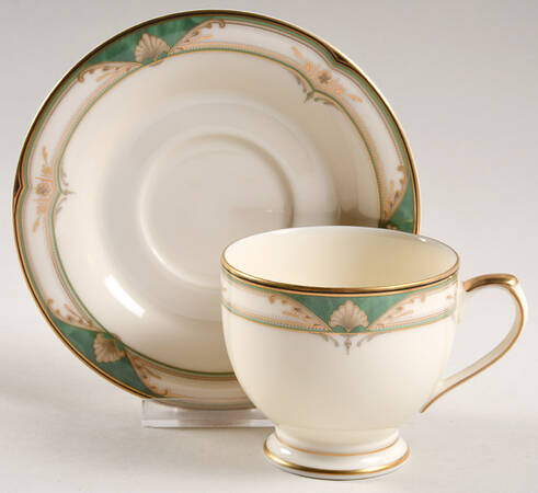 Regal Crest Jade Footed Cup & Saucer Set