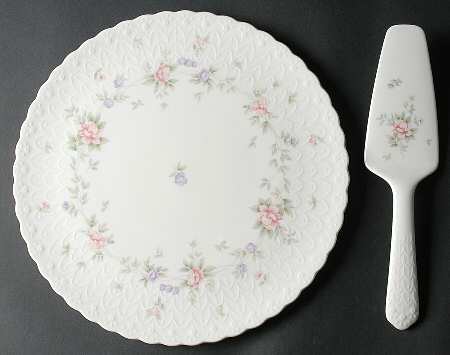Remembrance Cake Plate & Solid Ceramic Server Set (No Box)