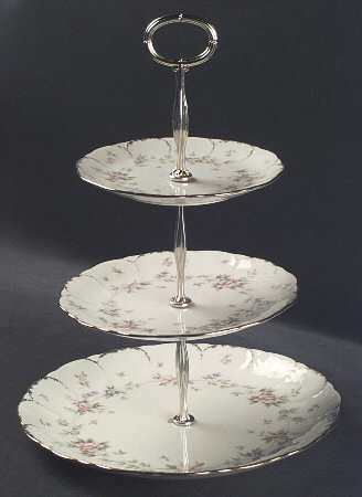 Remembrance 13 7/8"-14 1/4" 3-Tiered Serving Tray(DP,SP,BB) HC