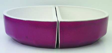 Red Poppy Round Divided Vegetable Bowl