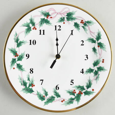 Ribbon Holly 1-2" depth  Clock Plate HC