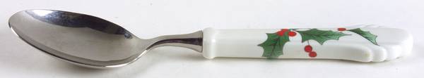 Ribbon Holly Place/Oval Soup Spoon