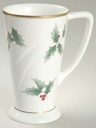 Ribbon Holly Cappuccino Mug