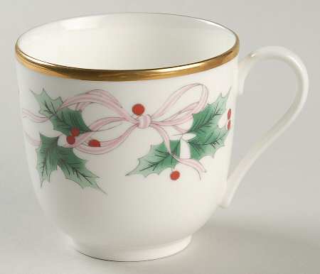 Ribbon Holly Flat Cup