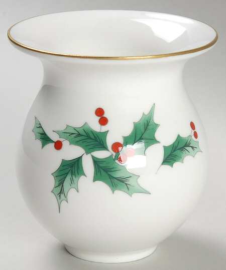 Ribbon Holly 3" Vase by Mikasa