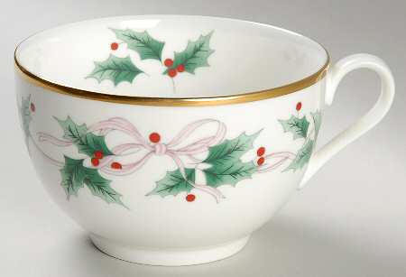 Ribbon Holly Jumbo Cup