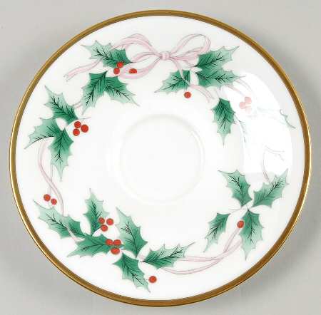 Ribbon Holly Saucer