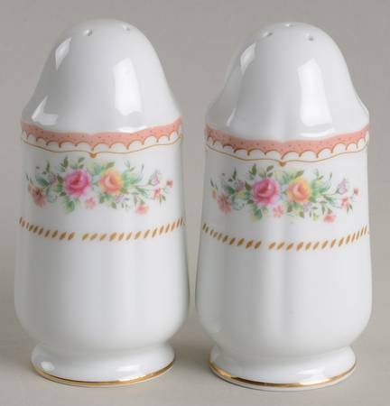 Ribbon Pink Salt & Pepper Set