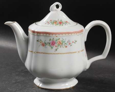 Ribbon Pink Teapot & Lid