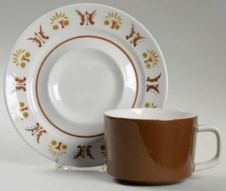 Rick Rack Flat Cup & Saucer Set