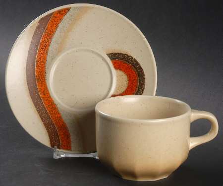 Rising Sun Flat Cup & Saucer Set