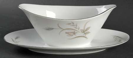 Rose Ballet Gravy Boat with Attached Underplate