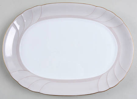Rose Bisque 14" Oval Serving Platter
