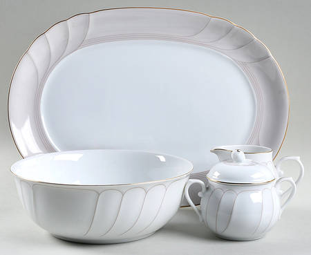Rose Bisque 5 Piece Hostess Set