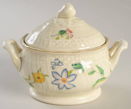 Rose Bouquet Sugar Bowl & Lid