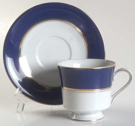 Royal Cobalt Footed Cup & Saucer Set
