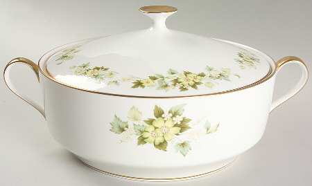 Rose Crest Round Covered Vegetable