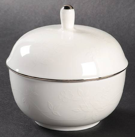 Rose Damask Sugar Bowl & Lid