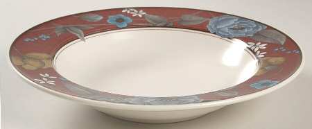 Romantic Fleur Large Rim Soup Bowl
