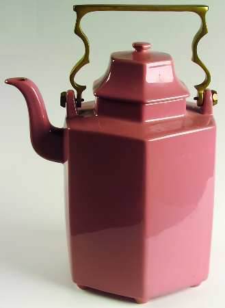 Rose Gray Brass Handle Coffee Pot & Lid