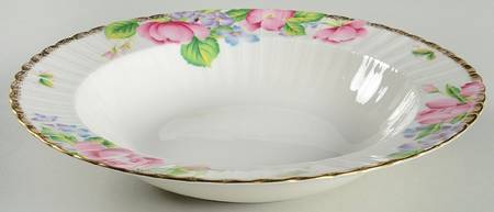 Rose Garland 10" Round Vegetable Bowl
