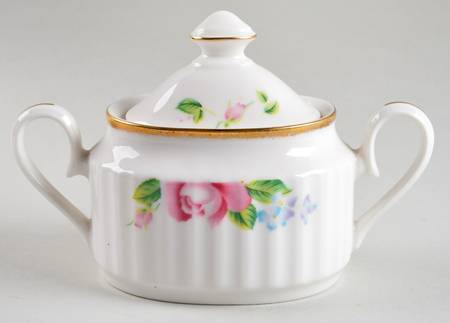Rose Garland Sugar Bowl & Lid